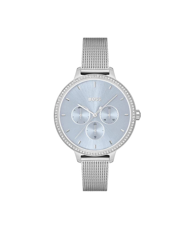 BOSS Analogue Multifunction Quartz Watch for Women with Silver Stainless Steel mesh Bracelet - 1502662