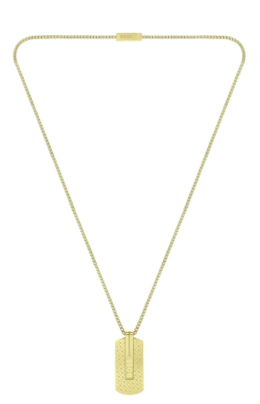 BOSS Jewelry Men's ORLADO Collection Pendant Necklace in Yellow Gold - 1580355