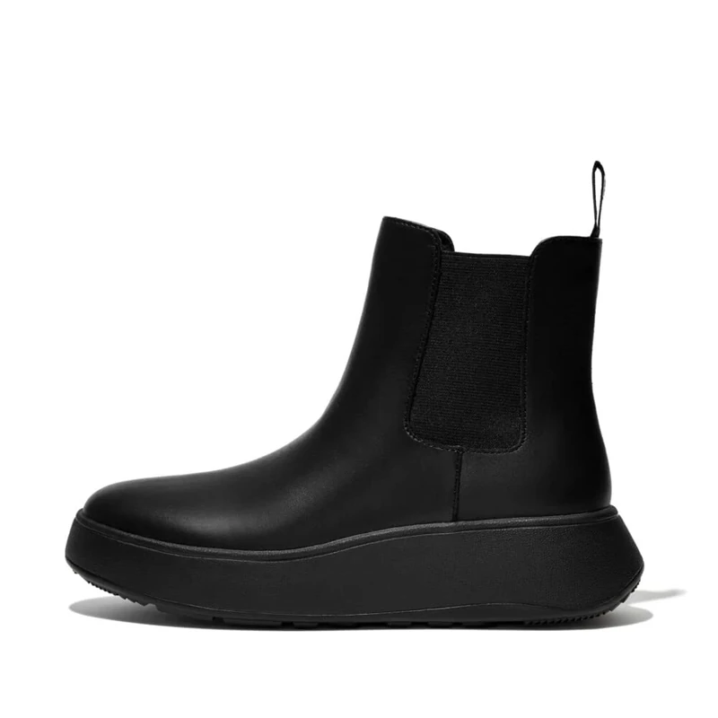 F-Mode Leather Flatform Chelsea Boots - Image 1
