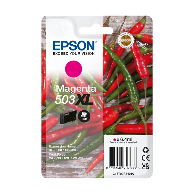 Epson 503XL Chillies, Genuine Magenta Ink Cartridge