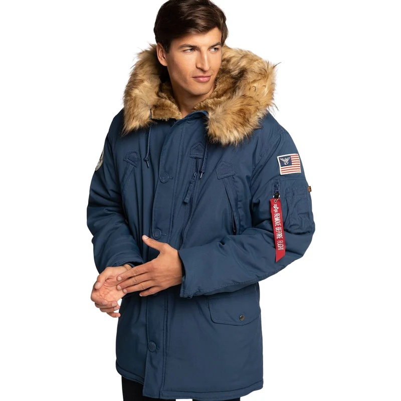 ALPHA INDUSTRIES Men's Polar Jacket Jacket, 435-new navy,