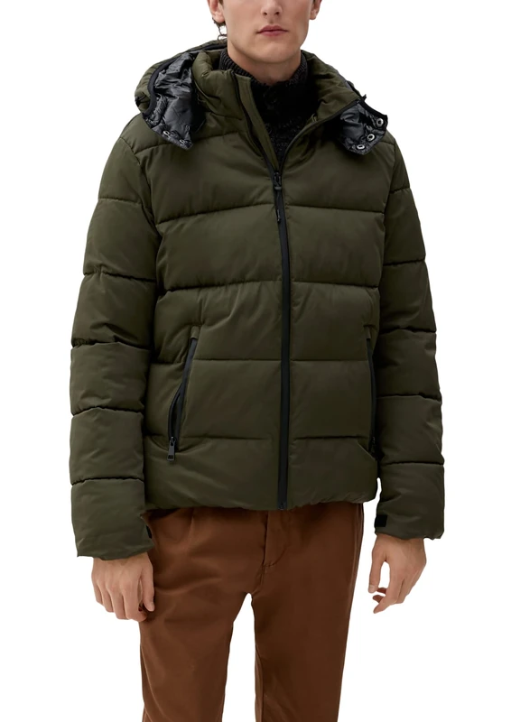 s.Oliver Men's Quilted Jacket, olive, M