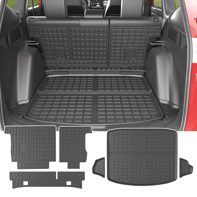 powoq Cargo Mat Compatible with 2017-2022 Honda CRV Backrest Mat Replacement for 2017 2018 2019 2020 2021 2022 Honda CRV Accessories (Fit 2017-2022 Fuel Model, Rear Backrest Mats+Rear Trunk Mat)