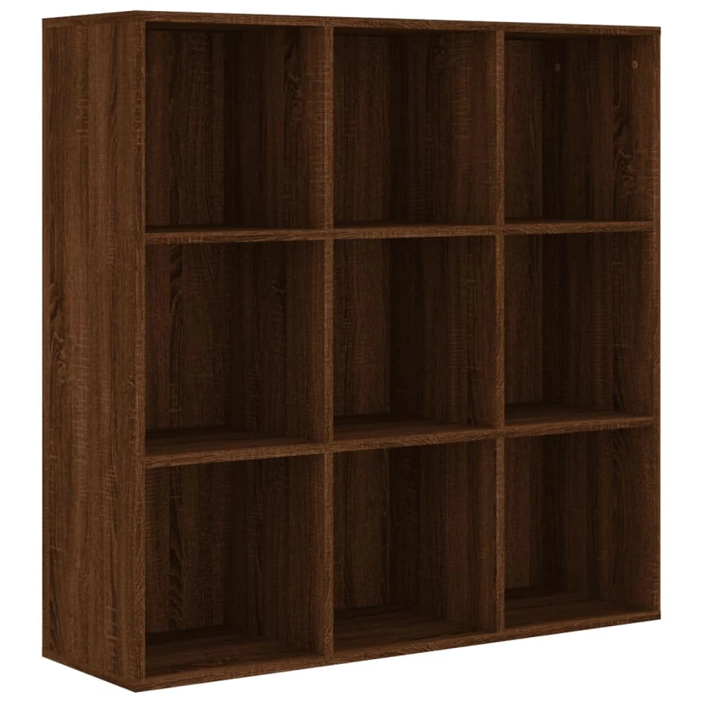 vidaXL Highly Durable Book Stand - Multifunctional Brown Oak Engineered Wood Book Cabinet with High Storage - Easy-clean Freestanding Bookshelf for Living Room/Bedroom/Office