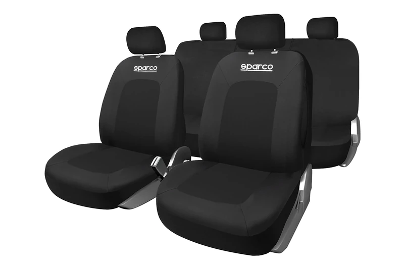 SPARCO BLACK SPORTS SEAT COVER SET, SPCS442BK