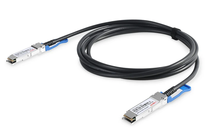 DIGITUS Universal DAC Cable - QSFP28-100 Gbit/s - Network Cable - Direct Attach Cable - Direct Attach Copper - compatible to SFF-8665 - AWG30-1m - Black