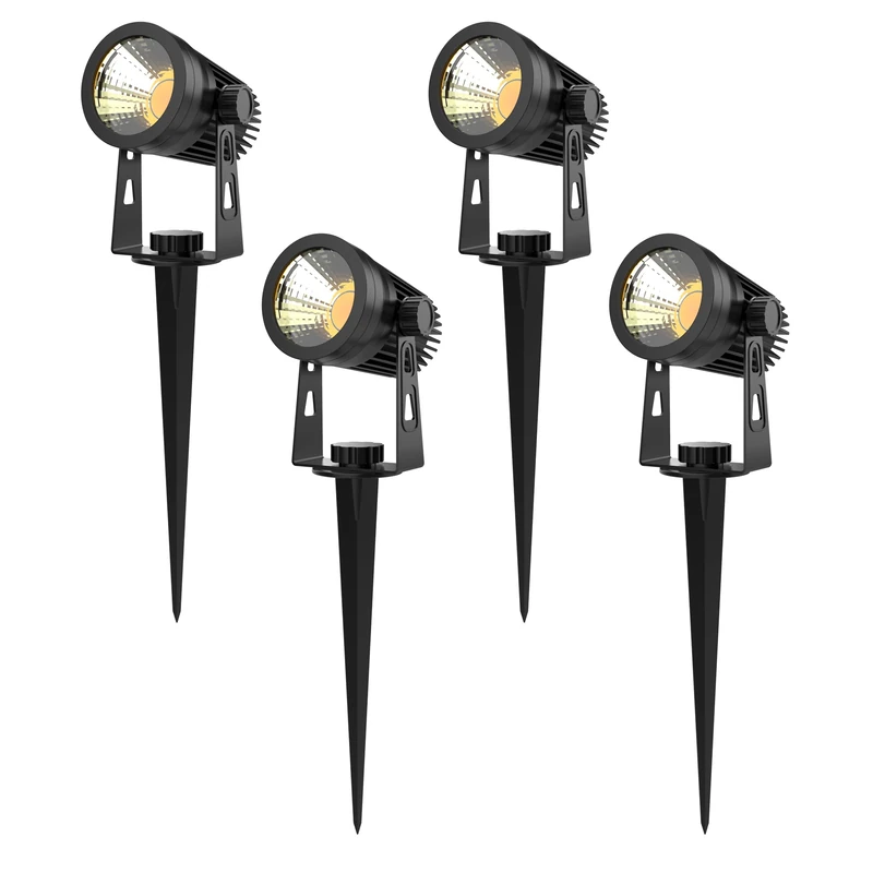 A0gled LED Garden Lighting, 12W LED Garden Light, IP65 Waterproof Garden Lamp with Stake, Decorative Garden Lamp for Outdoor Garden Lawn, 1200LM (4-in-1, Warm White) - Image 1