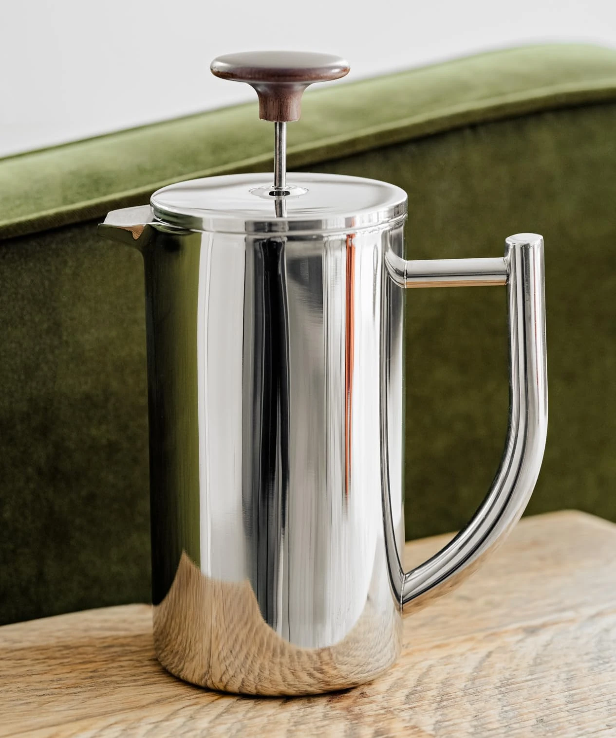 CAFE CONCETTO Cafetiere Coffee Maker - French Press - Vacuum Insulated Aki (Silver, 24oz)