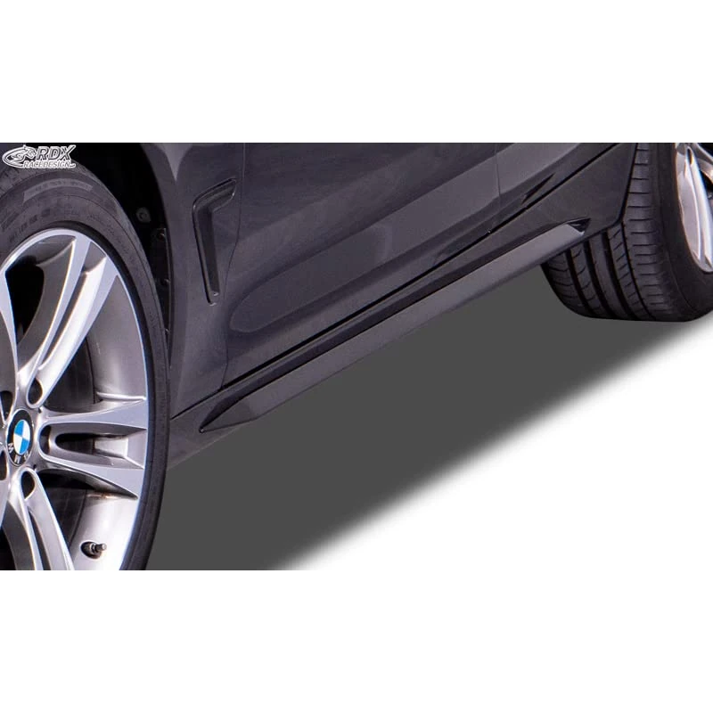 RDX Racedesign Side skirts 'Slim' compatible with BMW 3-Series GT F34 2013- (ABS glossy black)
