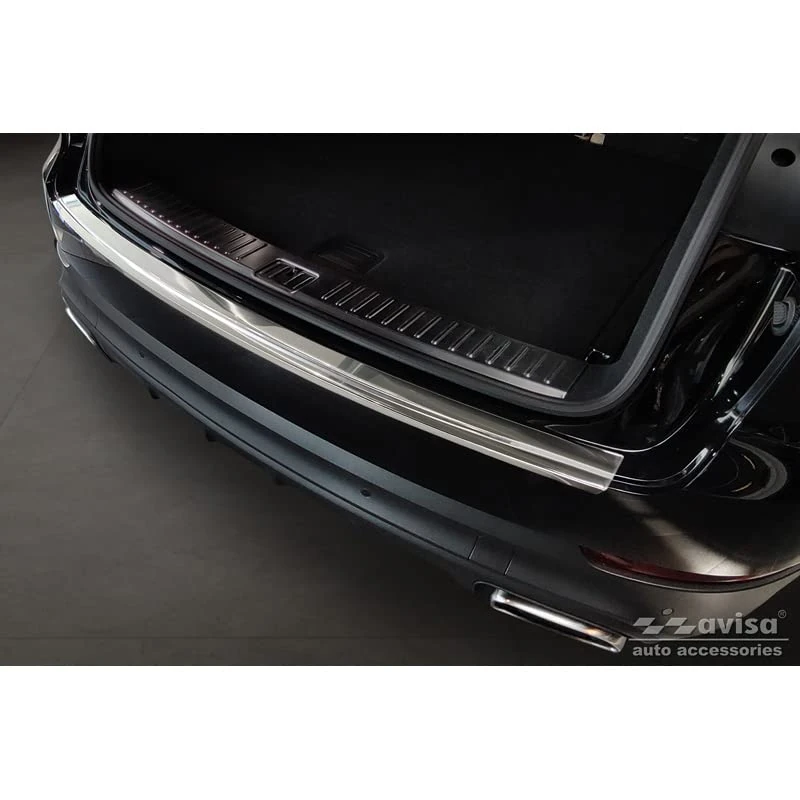 Avisa Stainless Steel Rear bumper protector compatible with Porsche Cayenne III 2017-