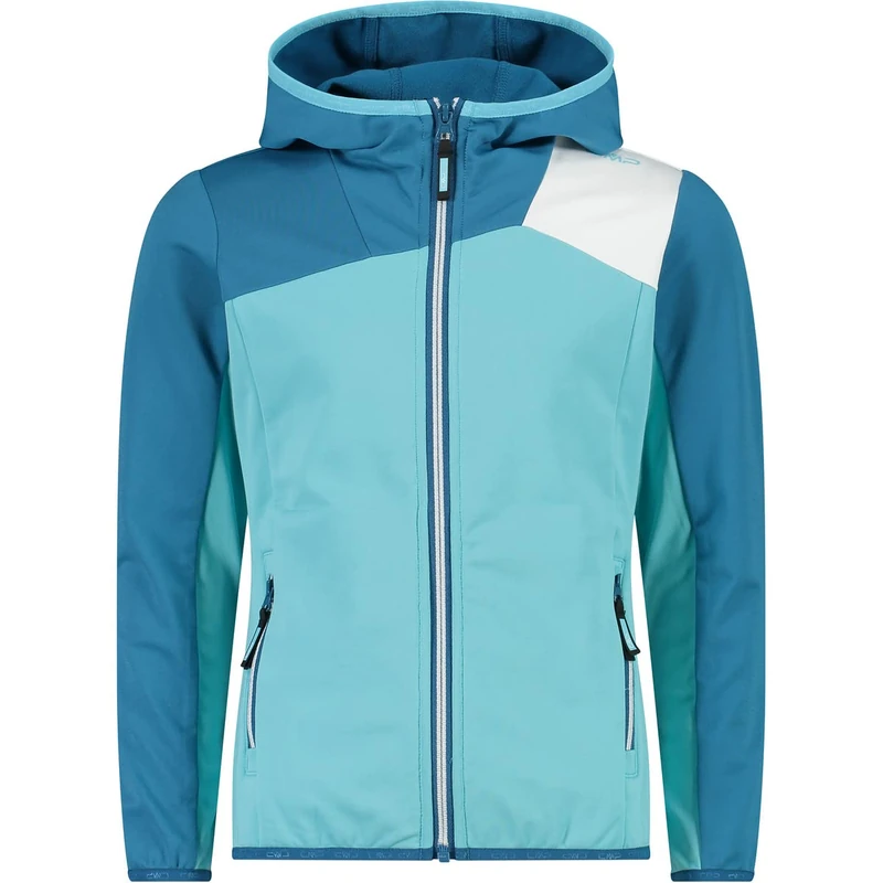 CMP - Kid G Jacket Fix Hood, Girl, Acqua, 140