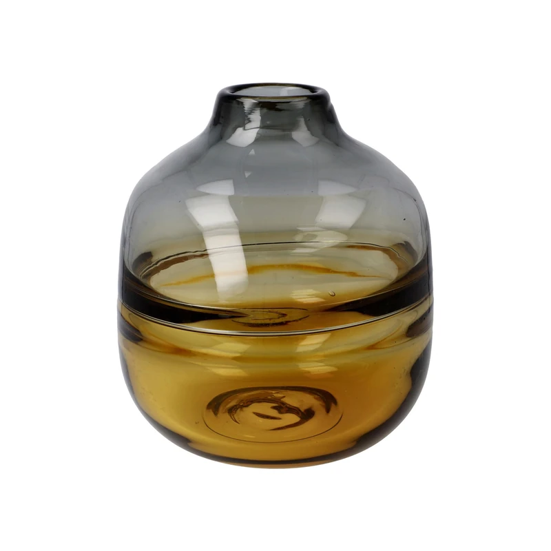 Goebel Vase, Glass, Brown, 16.5 x 16.5 x 19 cm - Image 1