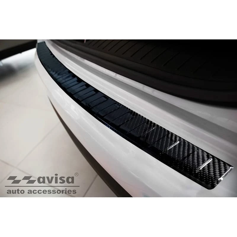 Avisa Real 3D Carbon Rear bumper protector compatible with Kia Sportage IV Facelift 2018-2021 'Ribs'