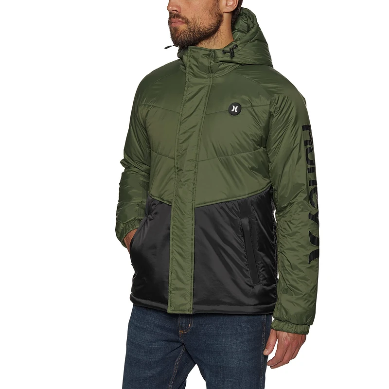 thread collective inc. Men's Portage Puffer Bomber Jacket, Cargo Khaki, XL