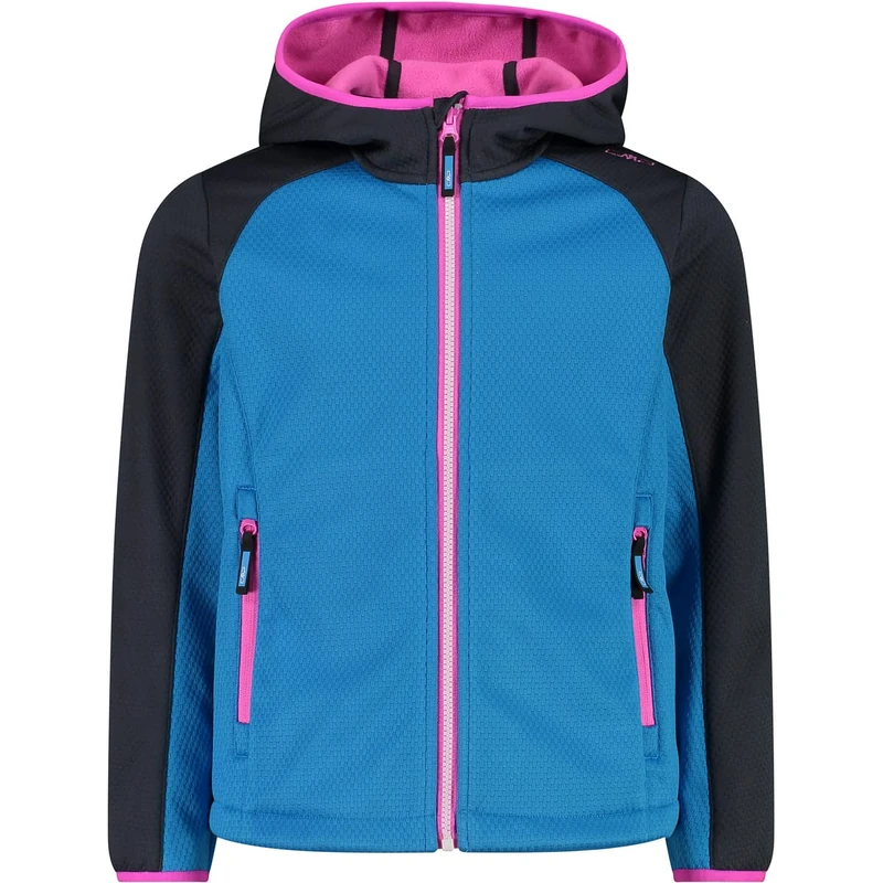CMP - Kid G Jacket Fix Hood, Girl, Turchese, 116