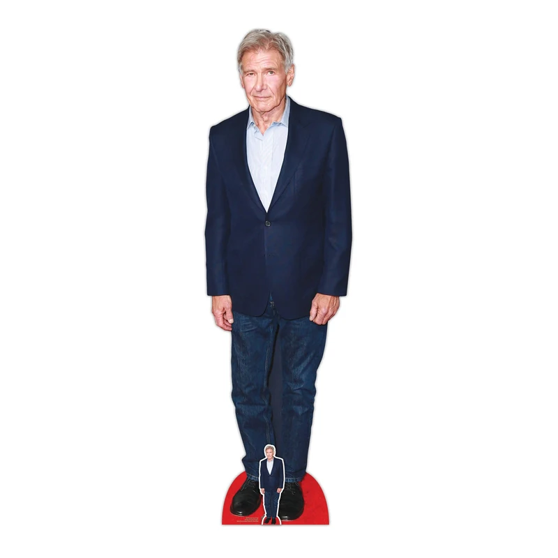 CS992 Harrison Ford Lifesize Cardboard Cutout With Mini Blue Suit