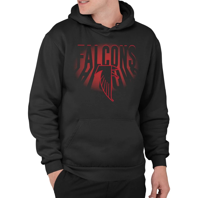 Junk Food Unisex's Atlanta Falcons Team Spotlight Adult Fleece Hoodie Hooded Sweatshirt, Black, XL