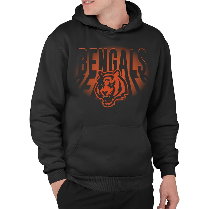 Junk Food NFL - Cincinnati Bengals - Team Spotlight - Unisex Adult Pullover Fleece Hoodie for Men and Women - Size Small