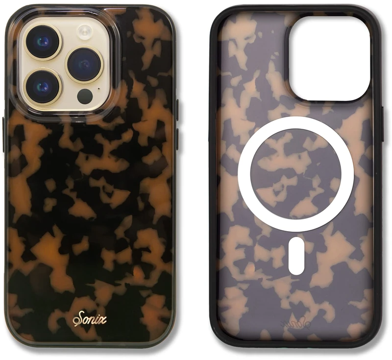 Sonix Case for iPhone 14 Pro Max | Compatible with MagSafe | 10ft Drop Tested | Tortoise Shell | Brown Tort - Image 1