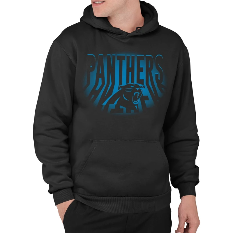 Junk Food Unisex's Carolina Panthers Team Spotlight Adult Fleece Hoodie Hooded Sweatshirt, Black, 3XL