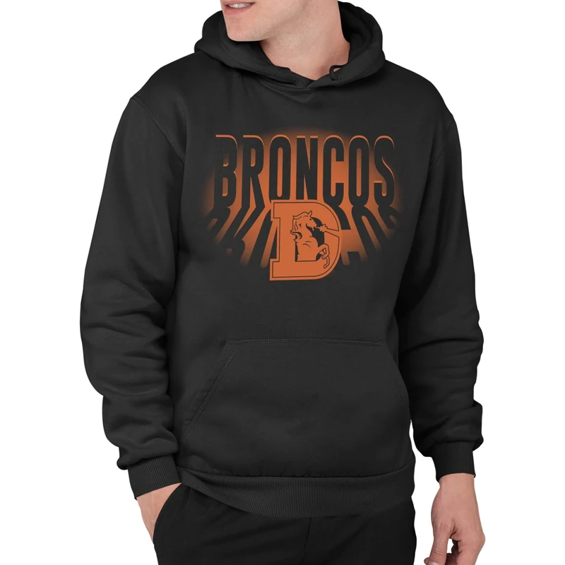 Junk Food Clothing x NFL - Denver Broncos - Team Spotlight - Unisex Adult Pullover Fleece Hoodie for Men and Women - Size Medium Black