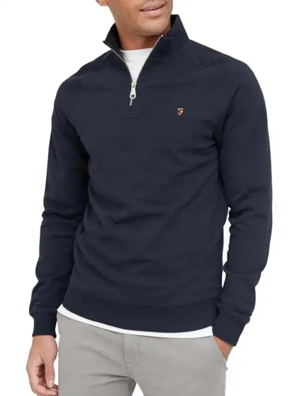 Farah Mens Zip Jumper True Navy 3XL