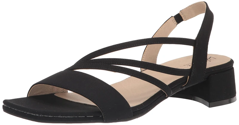 LifeStride Women's Joy 2 Strappy Sandal Heeled, Black, 5.5 UK