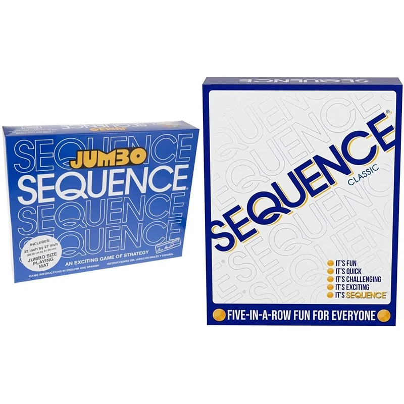 Jumbo Sequence | Fun Family Strategy Game | For 2-12 Players | Ages 7+ & Goliath Games Sequence, Fun Family Strategy Game, For 2-12 Players, Ages 7+
