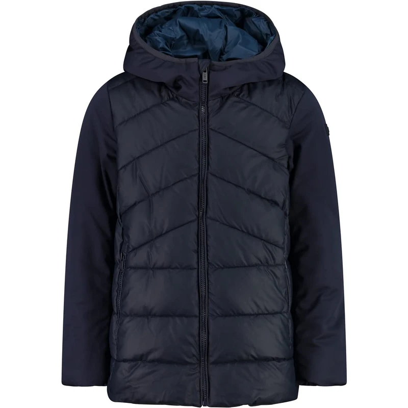 CMP - Kid G Jacket Long Fix Hood, Girl, Black Blue, 152