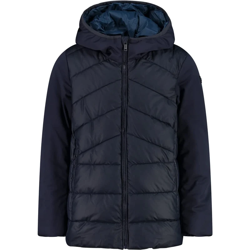 CMP - Kid G Jacket Long Fix Hood, Girl, Black Blue, 164