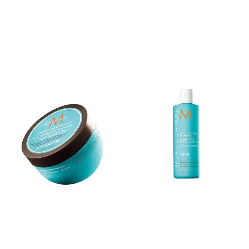 Moroccanoil Intense Hydrating Mask, 250ml & Moisture Repair Shampoo, 250ml