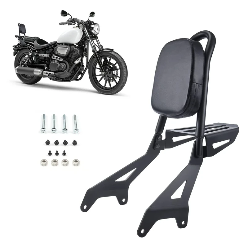 Detachable Motorcycle Sissy Bar for Yamaha, Motorcycle Passenger Backrest with Luggage Rack Compatible with 2014-2022 Yamaha Star Bolt XVS 950 XV950 R Spec