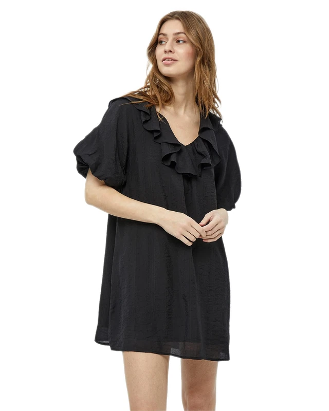 Desires Women's Dora 2/4 Sleeve Short Dress, Black, L