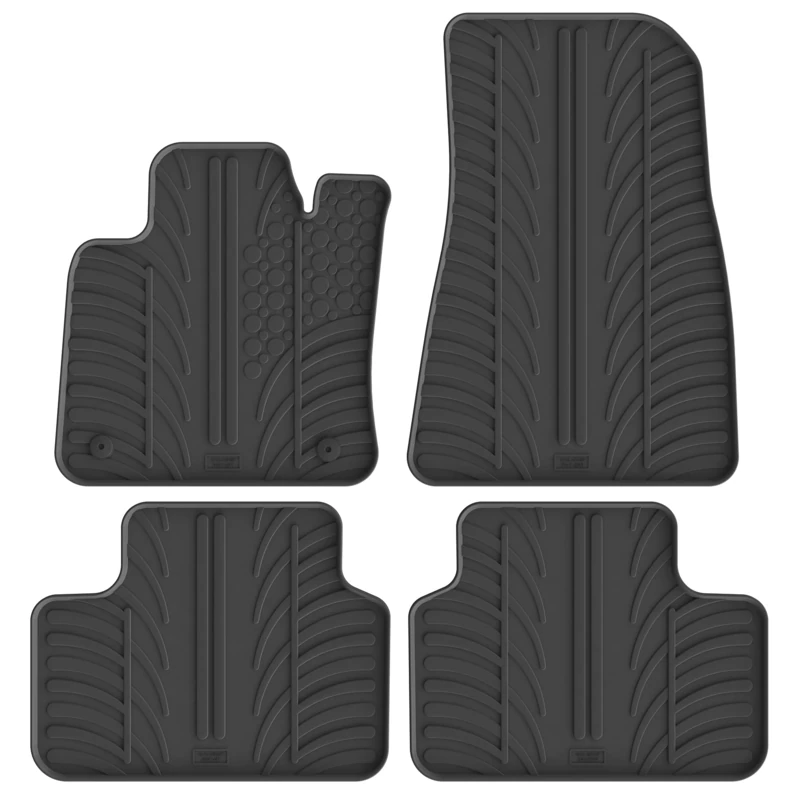 GLEDRING Set of rubber mats compatible with Volvo C40 Recharge 2021 (T profile 4-piece + mounting clips)