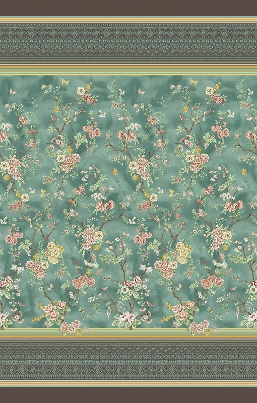 Bassetti Foulard Pallanza V2 9324048 Maco Satin Cotton 350 cm x 270 cm Green