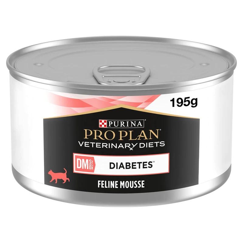 PRO PLAN VETERINARY DIETS DM Diabetes Mousse Wet Cat Food 195g (Pack of 24)