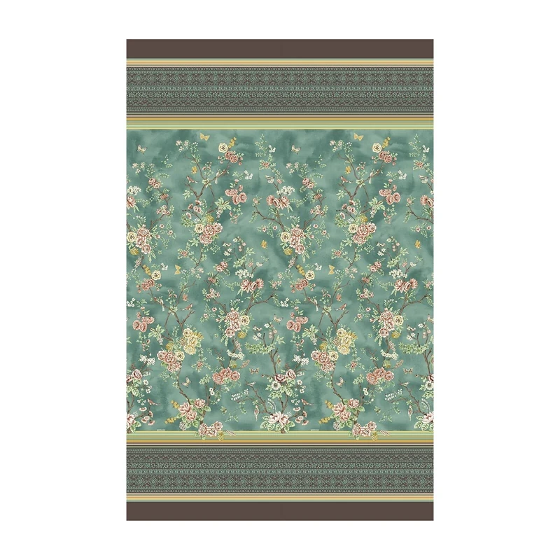 Bassetti Foulard Pallanza V2 9324046 Maco Satin Cotton 270 cm x 270 cm Green