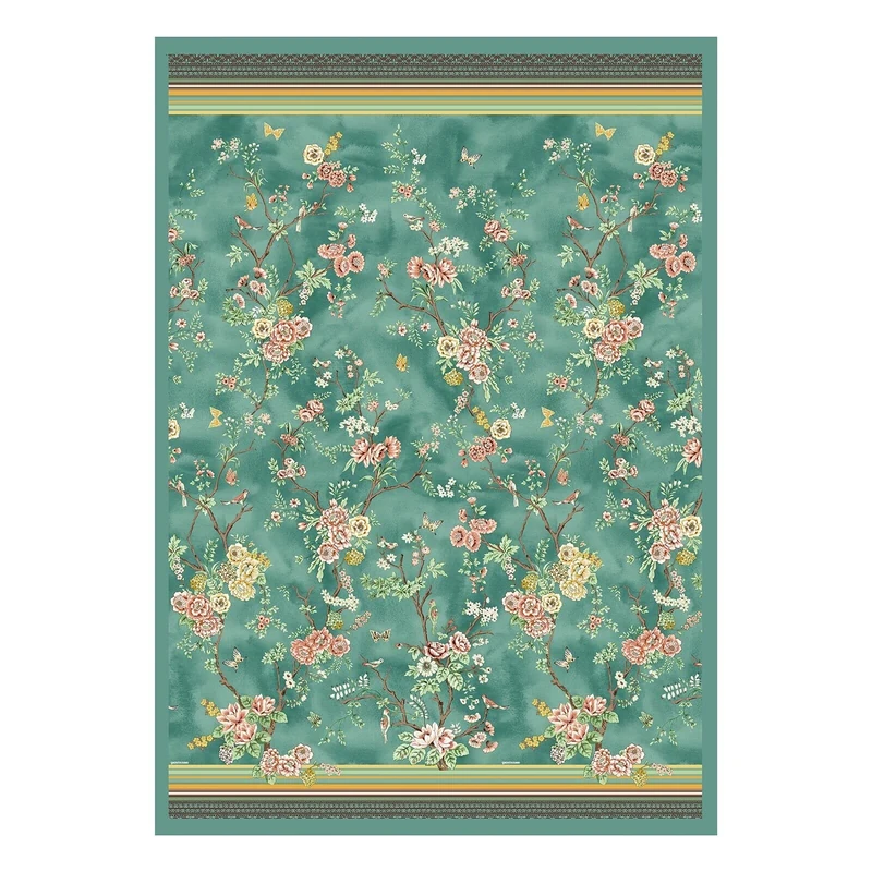 Bassetti Pallanza V2 9324136 Plaid Cotton Mako Satin Green Dimensions: 270 cm x 250 cm