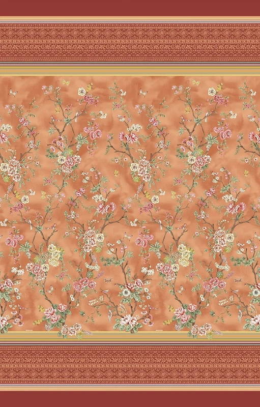 Bassetti Foulard Pallanza O1 9324047 Maco Satin Cotton 350 cm x 270 cm Orange