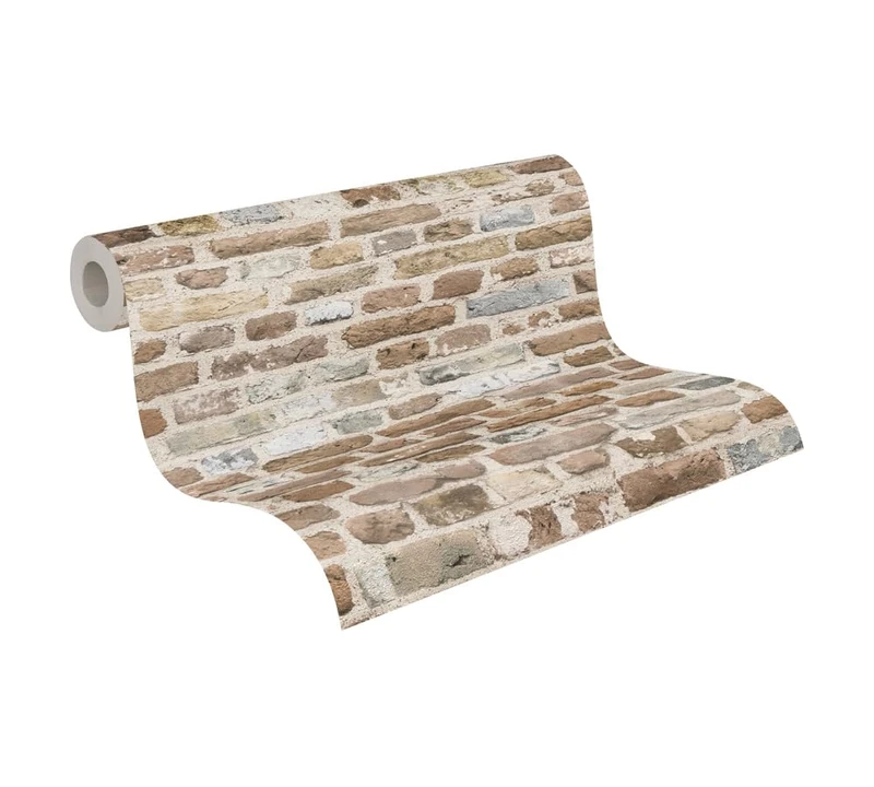 A.S. Création The Bos 388293 Non-Woven Wallpaper Stone Brown Beige 10.05 m x 0.53 m Made in Germany