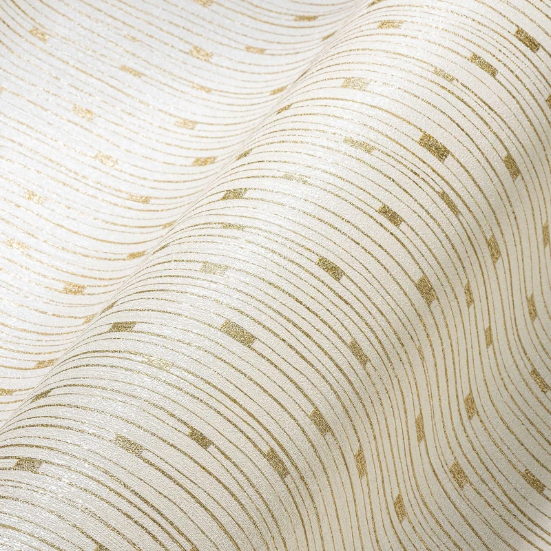 A.S. Création The Bos 388223 Modern Striped Wallpaper Cream Gold 10.05 m x 0.53 m Made in Germany