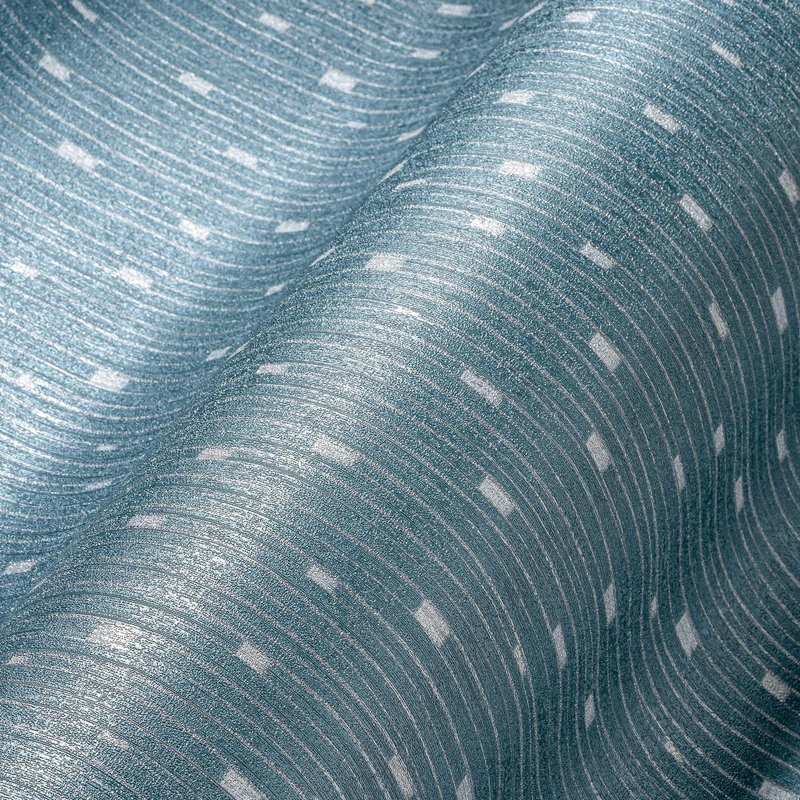 A.S. Création The BOS 388222 Non-Woven Wallpaper Stripes Blue Silver 10.05 m x 0.53 m Made in Germany - Image 1