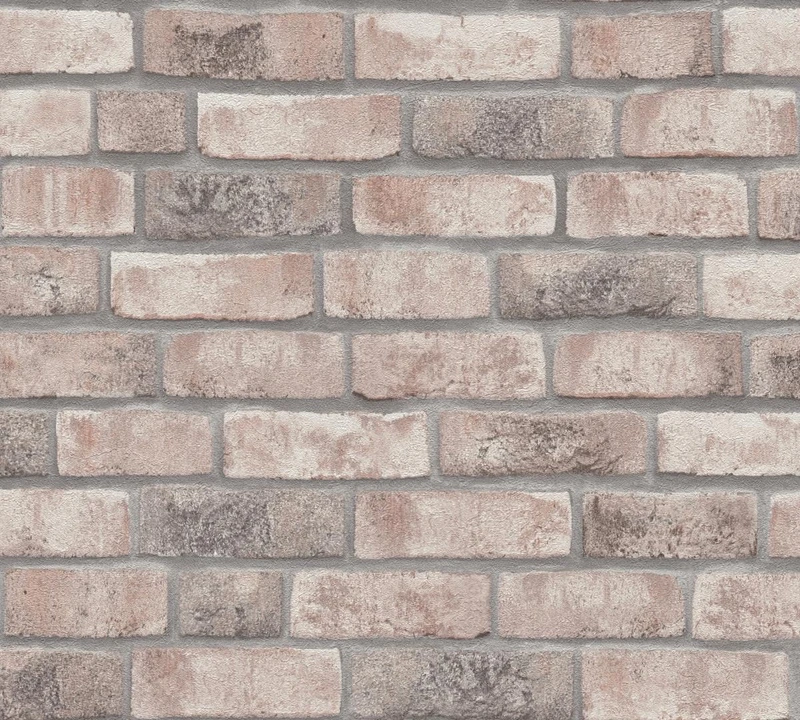 A.S. Création Bricks & Stones 388122 Non-Woven Wallpaper Brick Wallpaper 10.05 m x 0.53 m Made in Germany Grey Beige