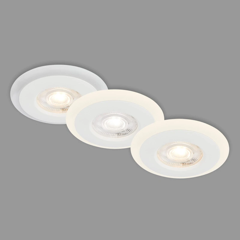 Briloner Set of 3 LED Recessed Ceiling Lights - IP44 Bathroom