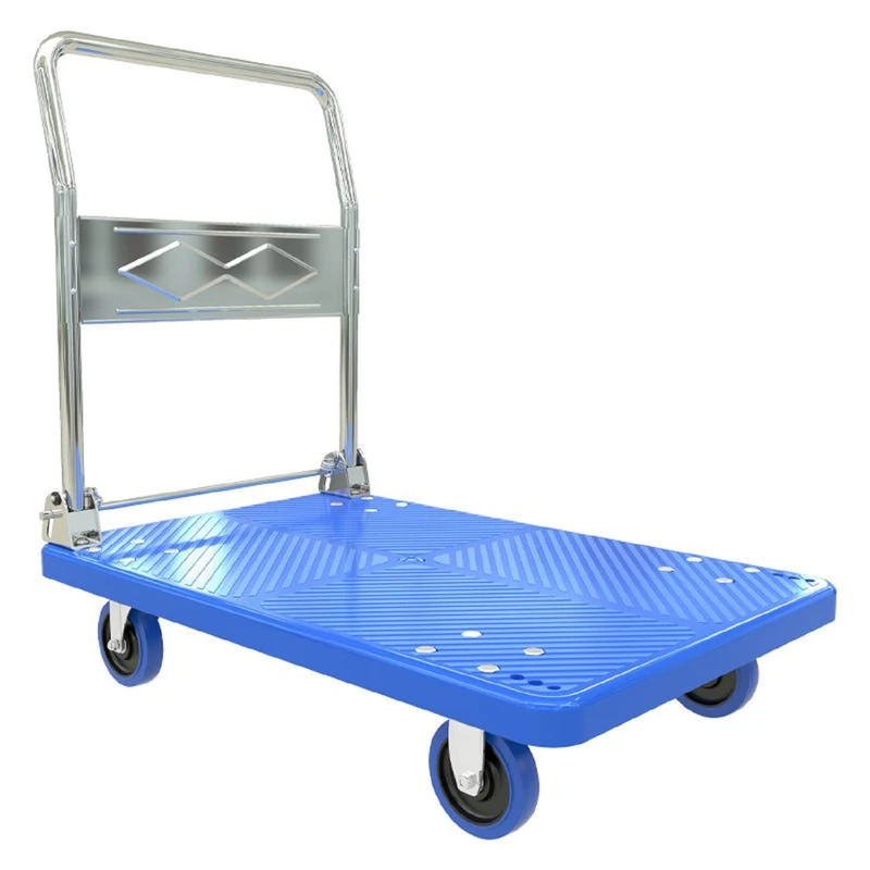 Foldable transport trolley with silent swivel wheels Max load 200 kg Extra-Large platform