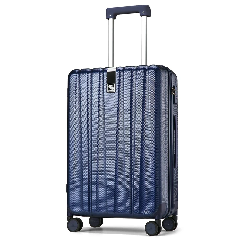 Hanke Upgrade Luggage Suitcase Large Cabin Suitcase with Spinner Wheels Lightweight PC hardside Rolling Suitcase with TSA Lock, Checked-Large 29-Inch(Dark Blue)