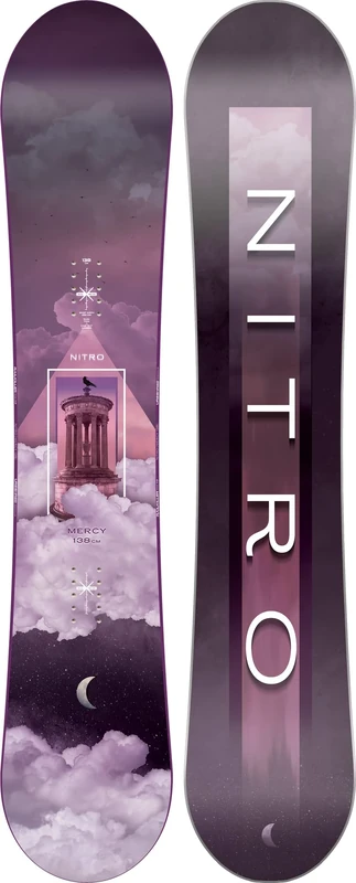 Nitro Snowboards Women's Mercy BRD ´23 All-Mountain Board, Twin Cam-Out Camber, Urban