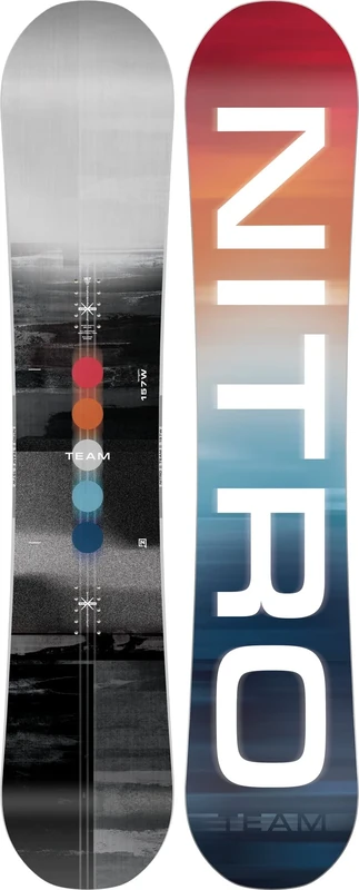 Nitro Snowboards Men's Team GULLW.Wide BRD ´23 Freestyle Board, Directional Twin Gullwing Rocker, All-Terrain, Wide, for Large Feet