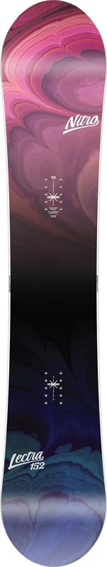 Nitro Snowboards Lectra BRD 23 Women's All-Mountain Board, Directional, Flat-Out Rocker, All-Terrain