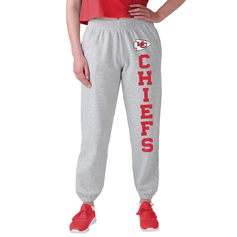 FOCO Women's NFL Team Logo Gear Ladies Fashion Sweatpants Pants, Big Wordmark Gray, Medium